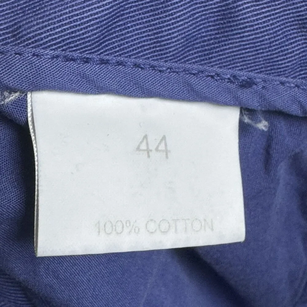 Timo Weiland Womens Pants SIze 44 Washed Navy Blue EU Made Chinos Straight Leg‎